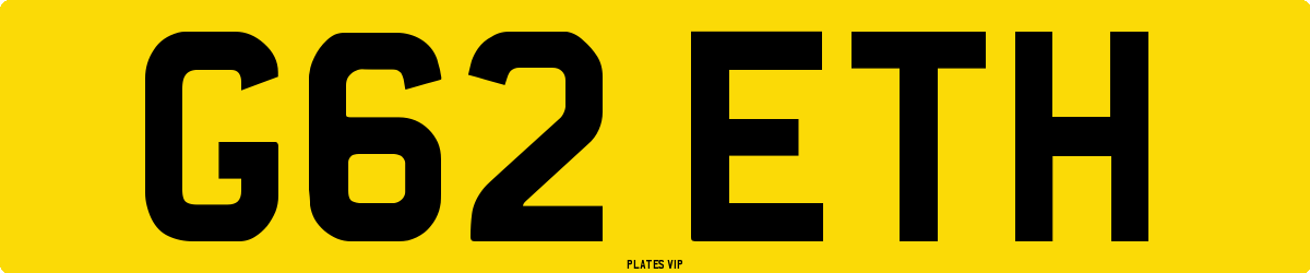 G62 ETH Number Plate
