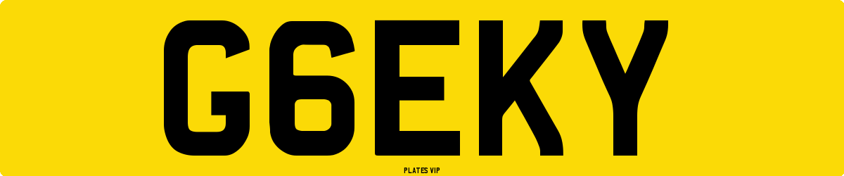 G6EKY Number Plate