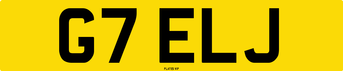 G7 ELJ Number Plate