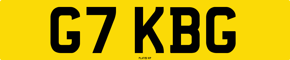 G7 KBG Number Plate