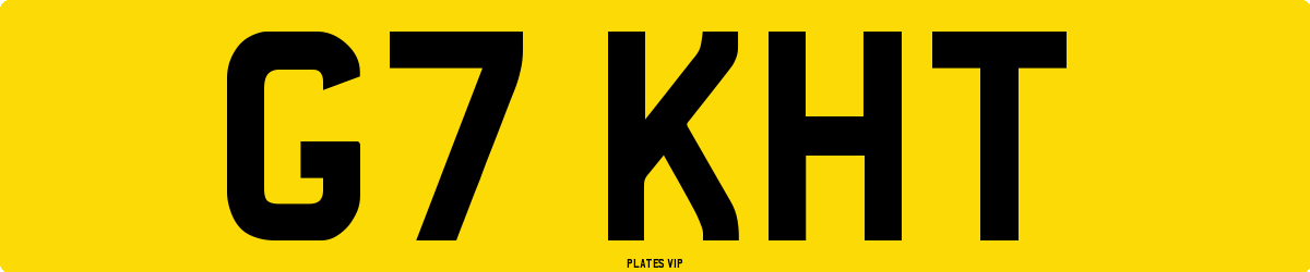 G7 KHT Number Plate