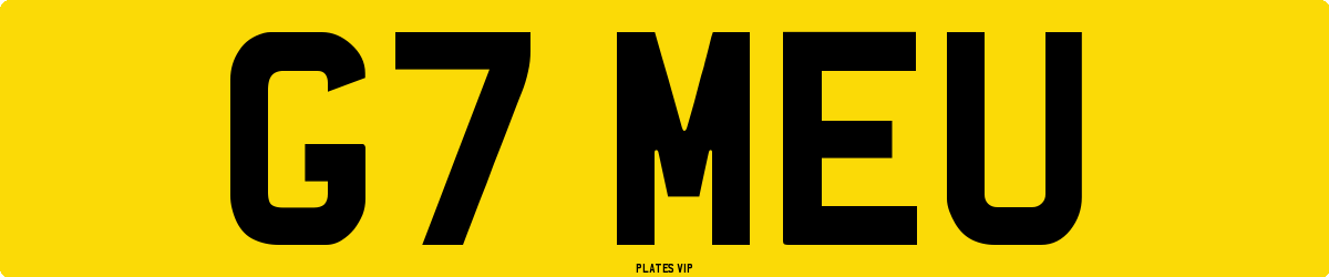 G7 MEU Number Plate