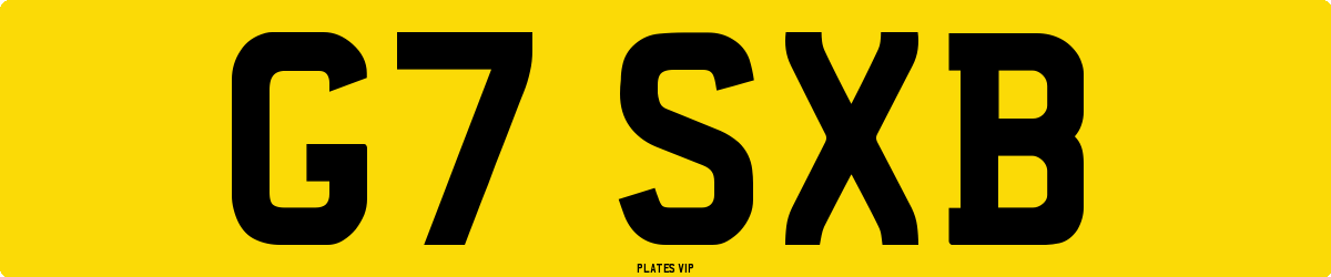 G7 SXB Number Plate