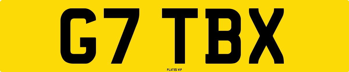 G7 TBX Number Plate