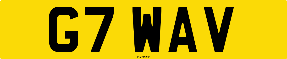 G7 WAV Number Plate