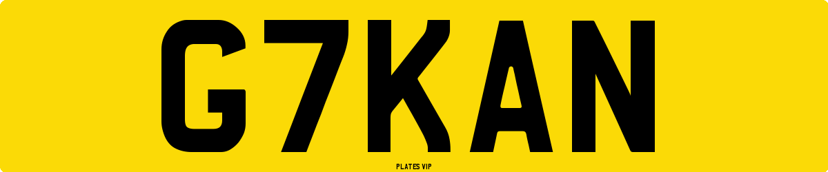 G7KAN Number Plate