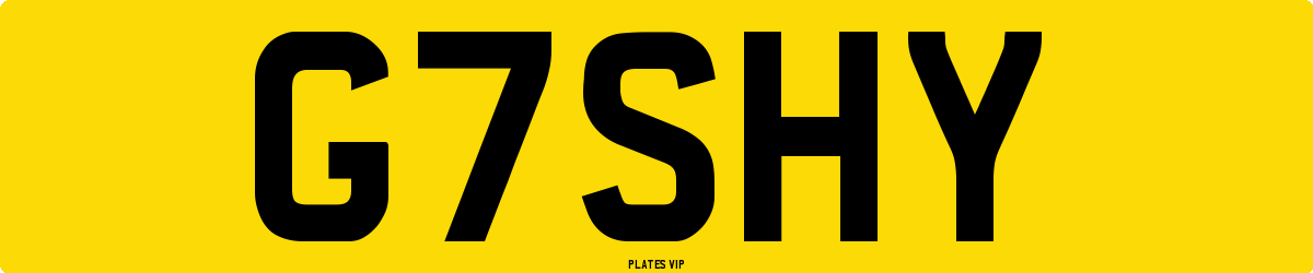 G7SHY Number Plate
