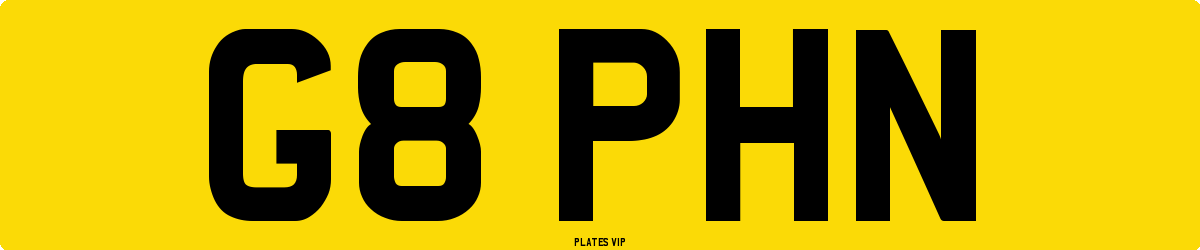 G8 PHN Number Plate