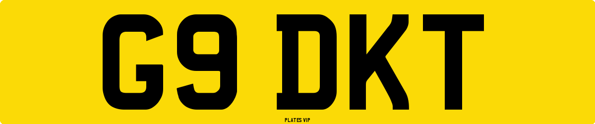 G9 DKT Number Plate