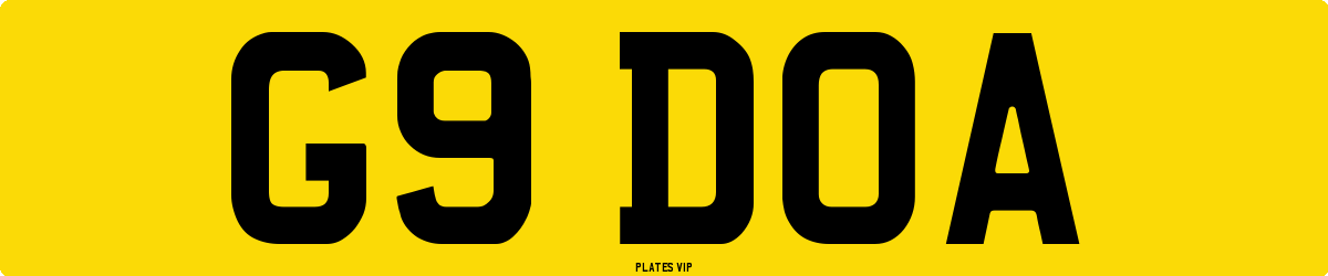 G9 DOA Number Plate