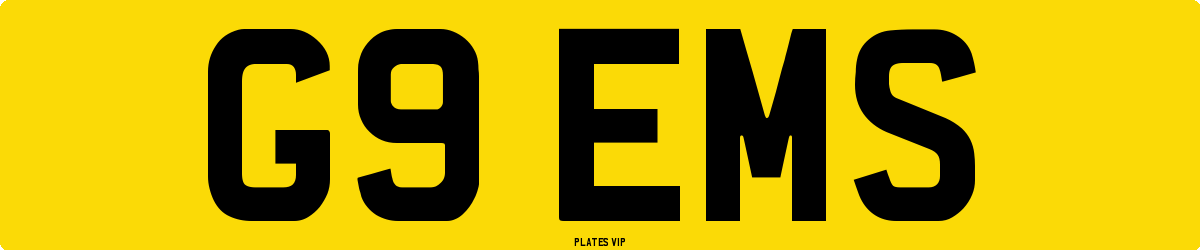 G9 EMS Number Plate