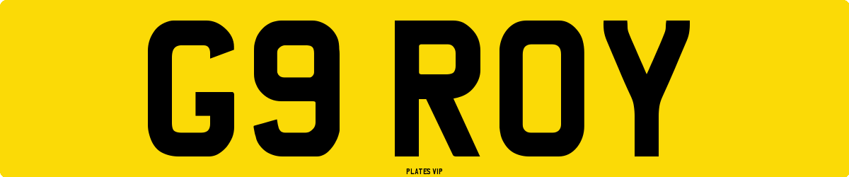 G9 ROY Number Plate