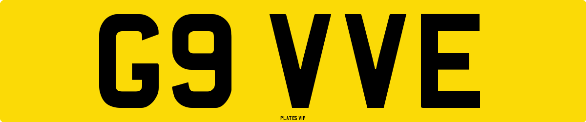 G9 VVE Number Plate