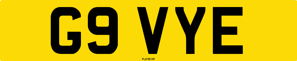 G9 VYE Number Plate