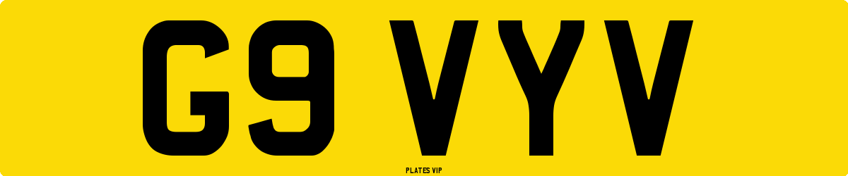 G9 VYV Number Plate