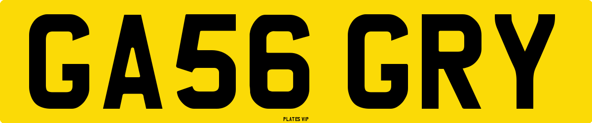 GA56 GRY Number Plate
