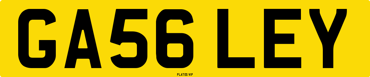 GA56 LEY Number Plate