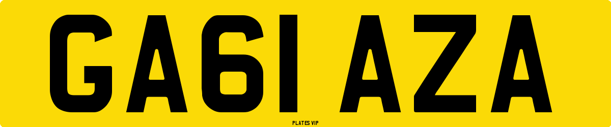 GA61 AZA Number Plate