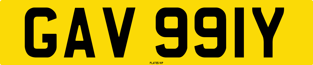 GAV 991Y Number Plate