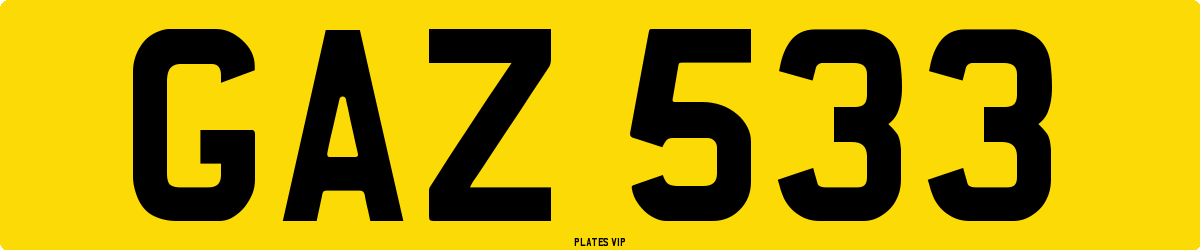 GAZ 533 Number Plate
