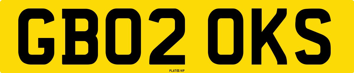 GB02 OKS Number Plate
