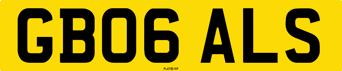GB06 ALS Number Plate