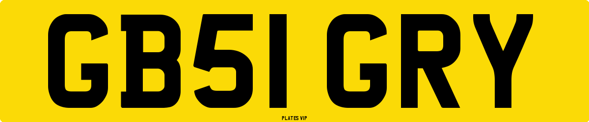 GB51 GRY Number Plate