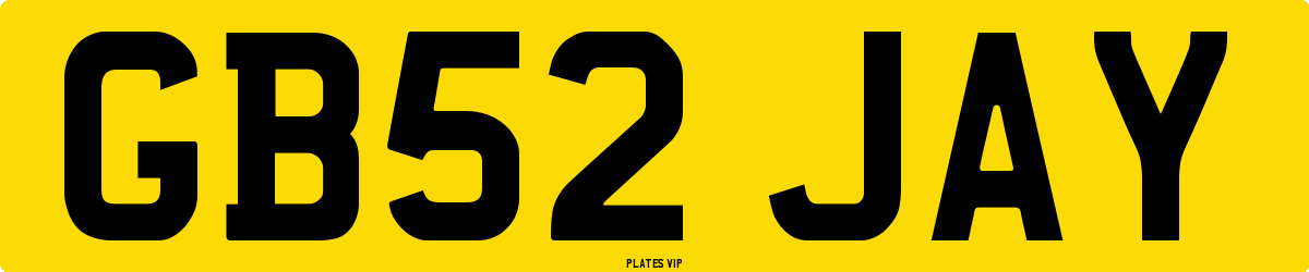 GB52 JAY Number Plate