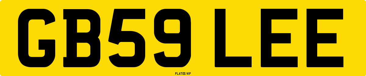 GB59 LEE Number Plate