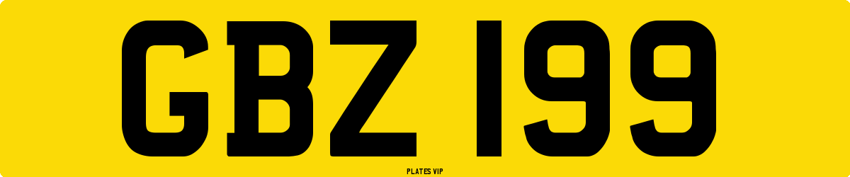 GBZ 199 Number Plate