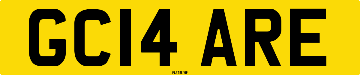 GC14 ARE Number Plate