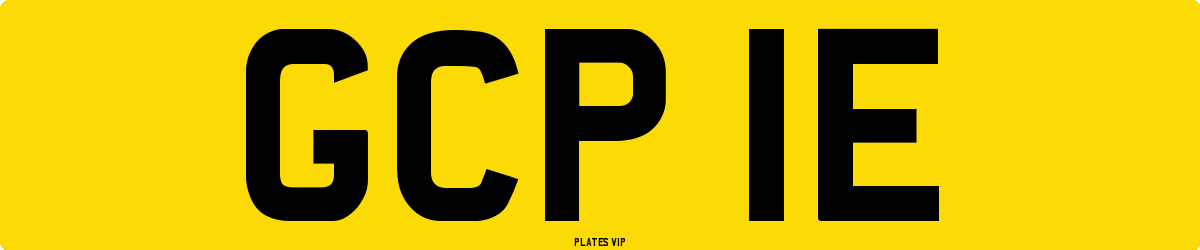 GCP 1E Number Plate