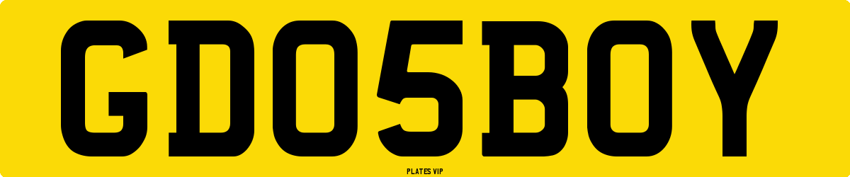 GD 05 BOY Number Plate