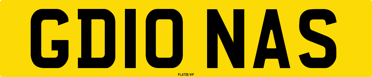 GD10 NAS Number Plate