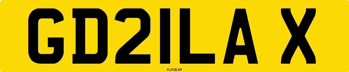 GD21LA X Number Plate