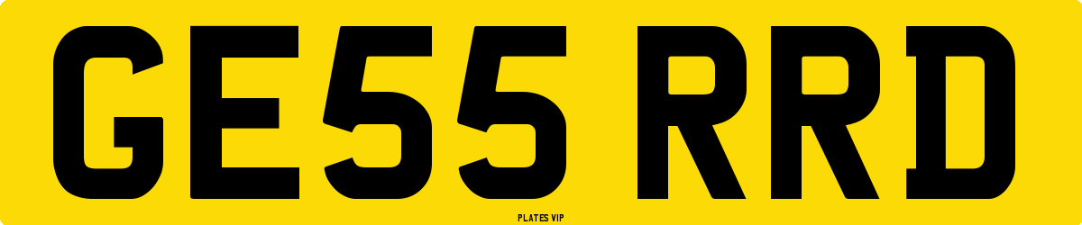 GE55 RRD Number Plate