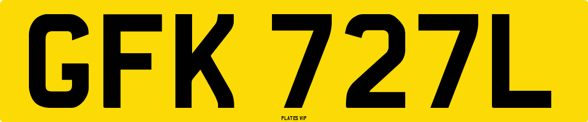 GFK 727L Number Plate
