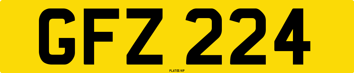 GFZ 224 Number Plate