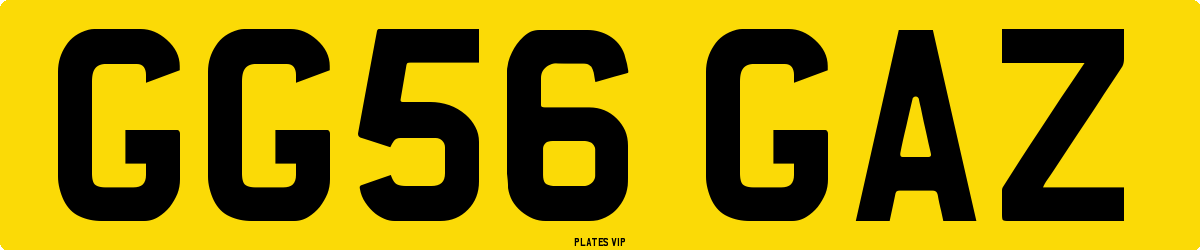 GG56 GAZ Number Plate