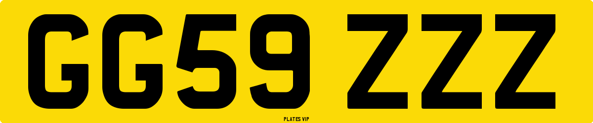 GG59 ZZZ Number Plate