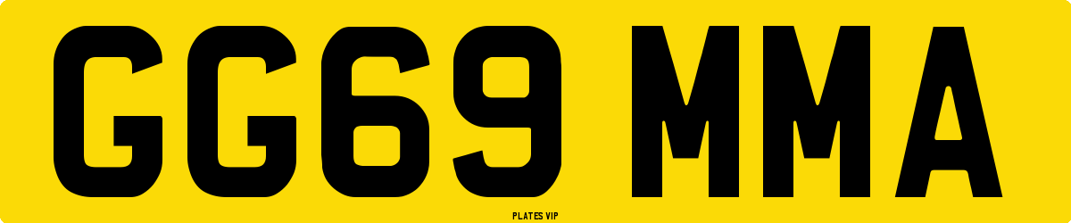 GG69 MMA Number Plate