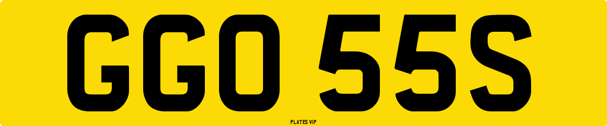 GGO 55S Number Plate