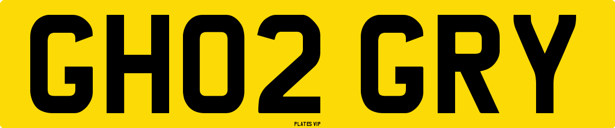 GH02 GRY Number Plate