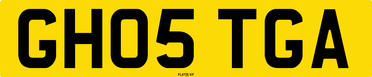 GH05 TGA Number Plate