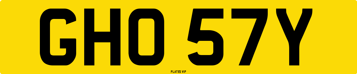 GHO 57Y Number Plate