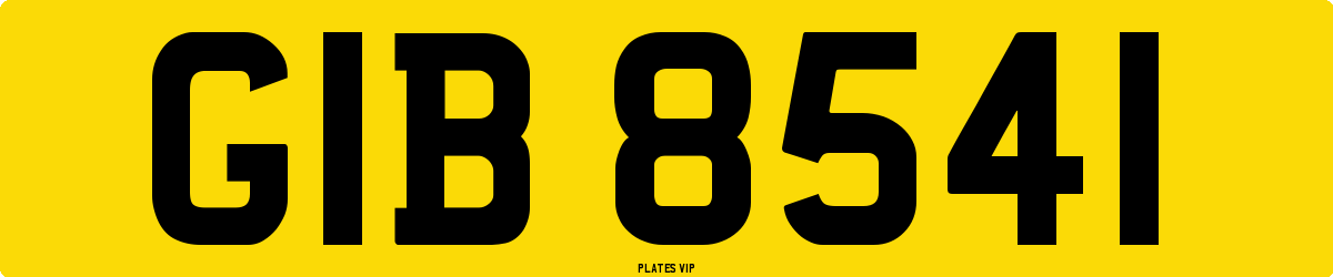 GIB 8541 Number Plate