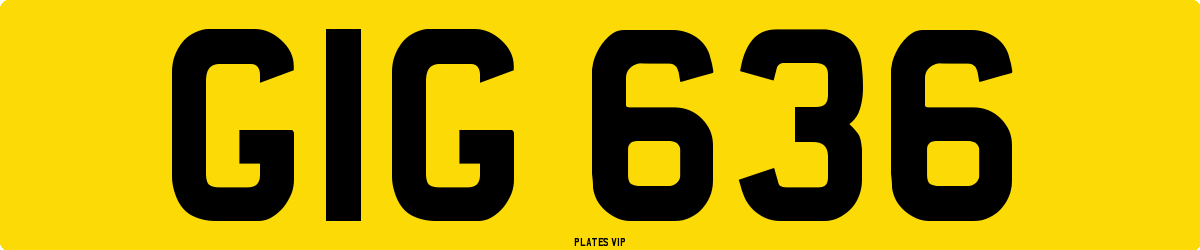 GIG 636 Number Plate