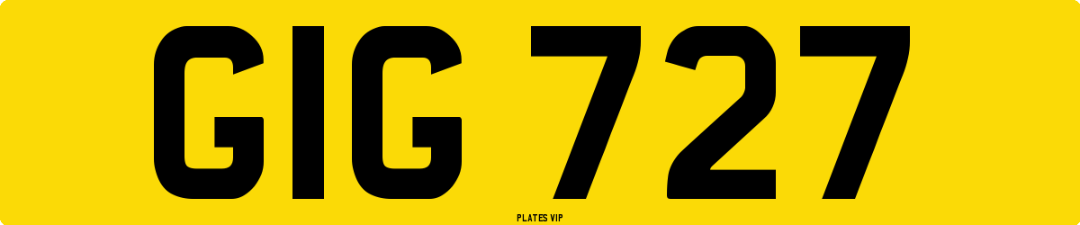 GIG 727 Number Plate