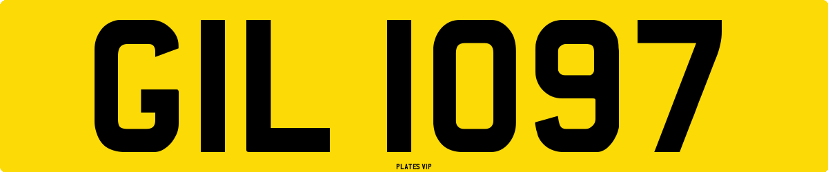 GIL 1097 Number Plate