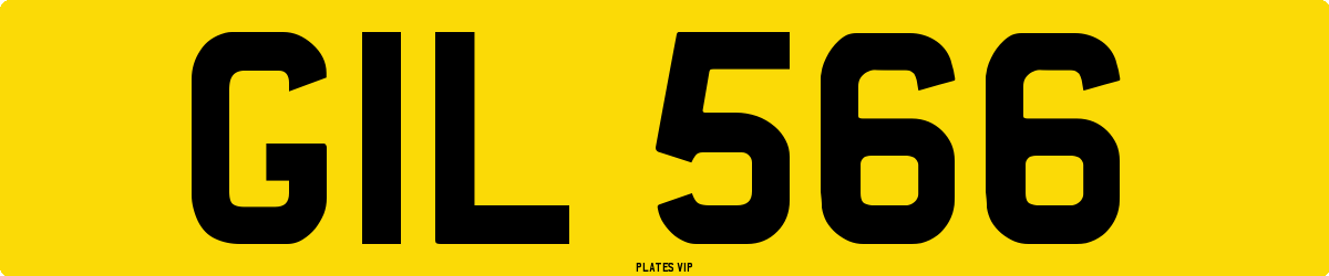 GIL 566 Number Plate
